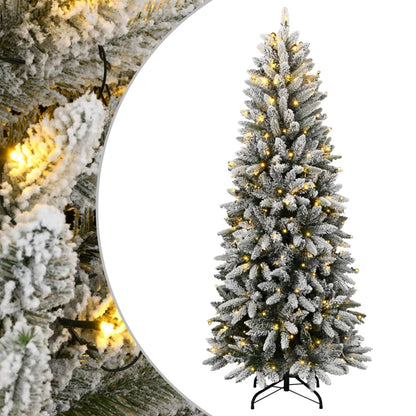 Artificial Christmas Tree 300 LEDs and Flocked Snow 240 cm