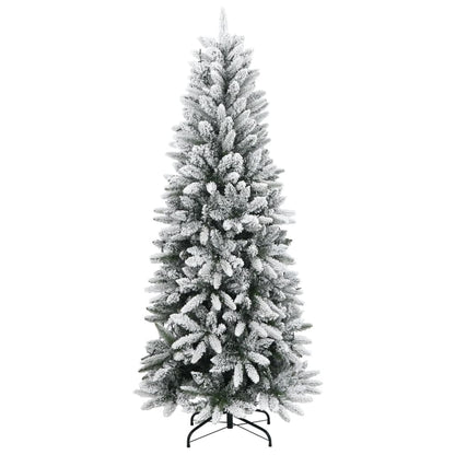 Artificial Christmas Tree 300 LEDs and Flocked Snow 240 cm