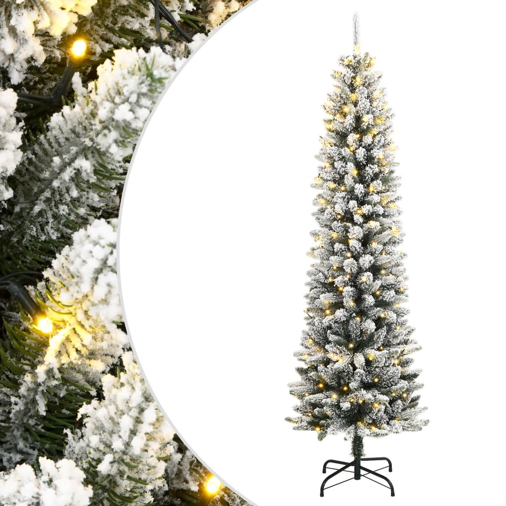 Artificial Christmas Tree 150 LEDs and Flocked Snow 150 cm