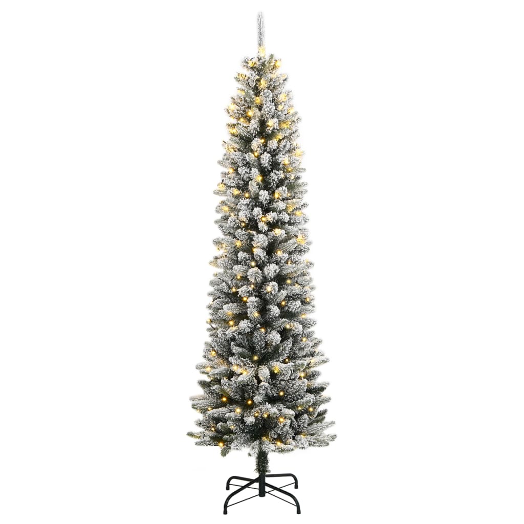 Artificial Christmas Tree 150 LEDs and Flocked Snow 150 cm