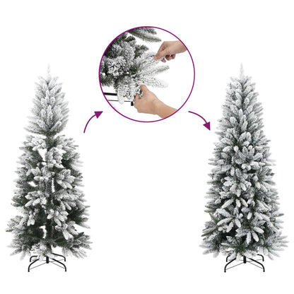 Artificial Christmas Tree 150 LEDs and Flocked Snow 150 cm