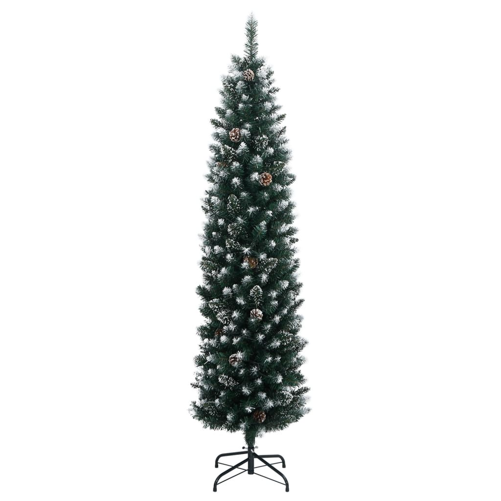 Artificial Slim Christmas Tree 300 LEDs 180 cm