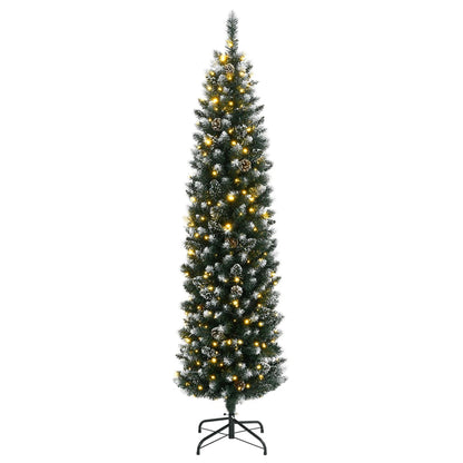 Artificial Slim Christmas Tree 300 LEDs 180 cm