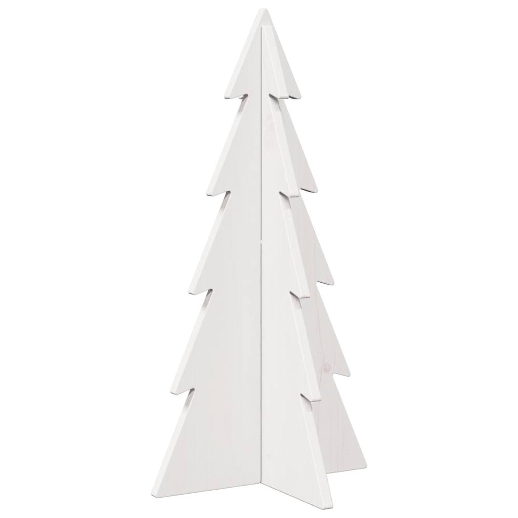 Wooden Christmas Tree for Decoration White 59.5 cm Solid Wood Pine