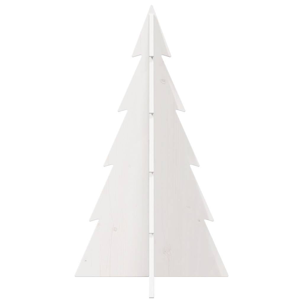 Wooden Christmas Tree for Decoration White 80 cm Solid Wood Pine