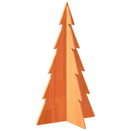 Wooden Christmas Tree for Decoration Wax Brown 80 cm Solid Wood Pine