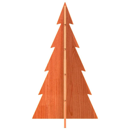 Wooden Christmas Tree for Decoration Wax Brown 80 cm Solid Wood Pine