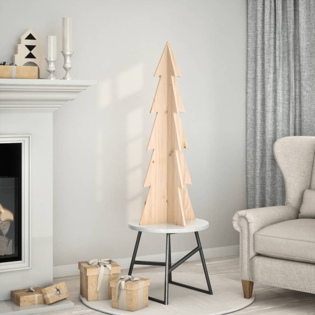 Wooden Christmas Tree for Decoration 112 cm Solid Wood Pine