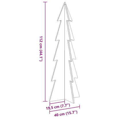 Wooden Christmas Tree for Decoration White 112 cm Solid Wood Pine