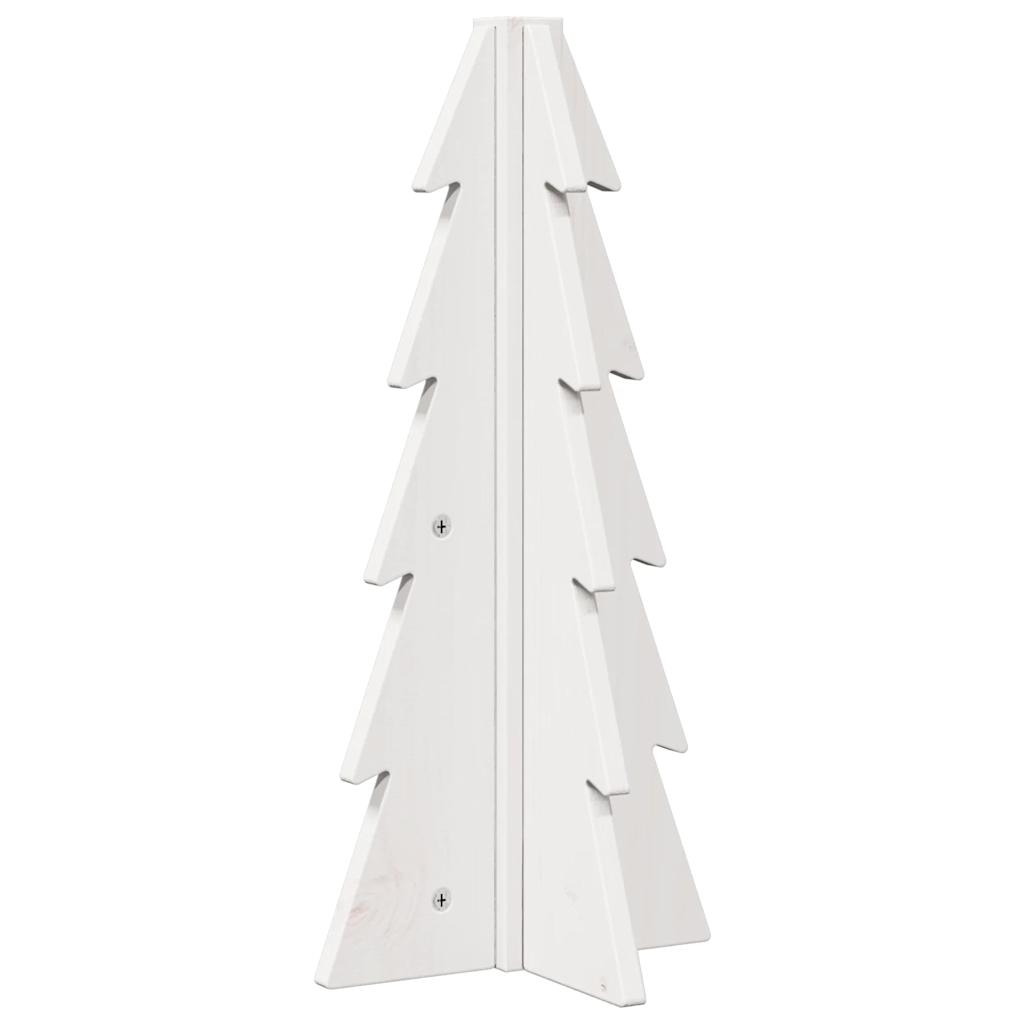 Wooden Christmas Tree for Decoration White 49 cm Solid Wood Pine