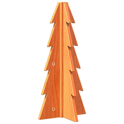 Wooden Christmas Tree for Decoration Wax Brown 49 cm Solid Wood Pine