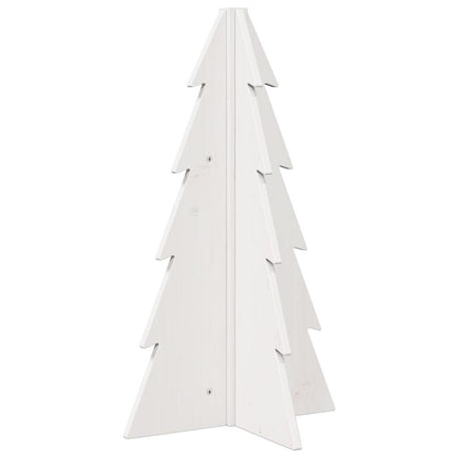 Wooden Christmas Tree for Decoration White 69.5 cm Solid Wood Pine