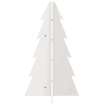 Wooden Christmas Tree for Decoration White 69.5 cm Solid Wood Pine