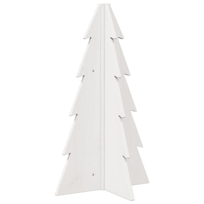 Wooden Christmas Tree for Decoration White 69.5 cm Solid Wood Pine