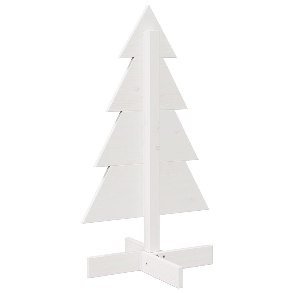 Wooden Christmas Tree for Decoration White 80 cm Solid Wood Pine