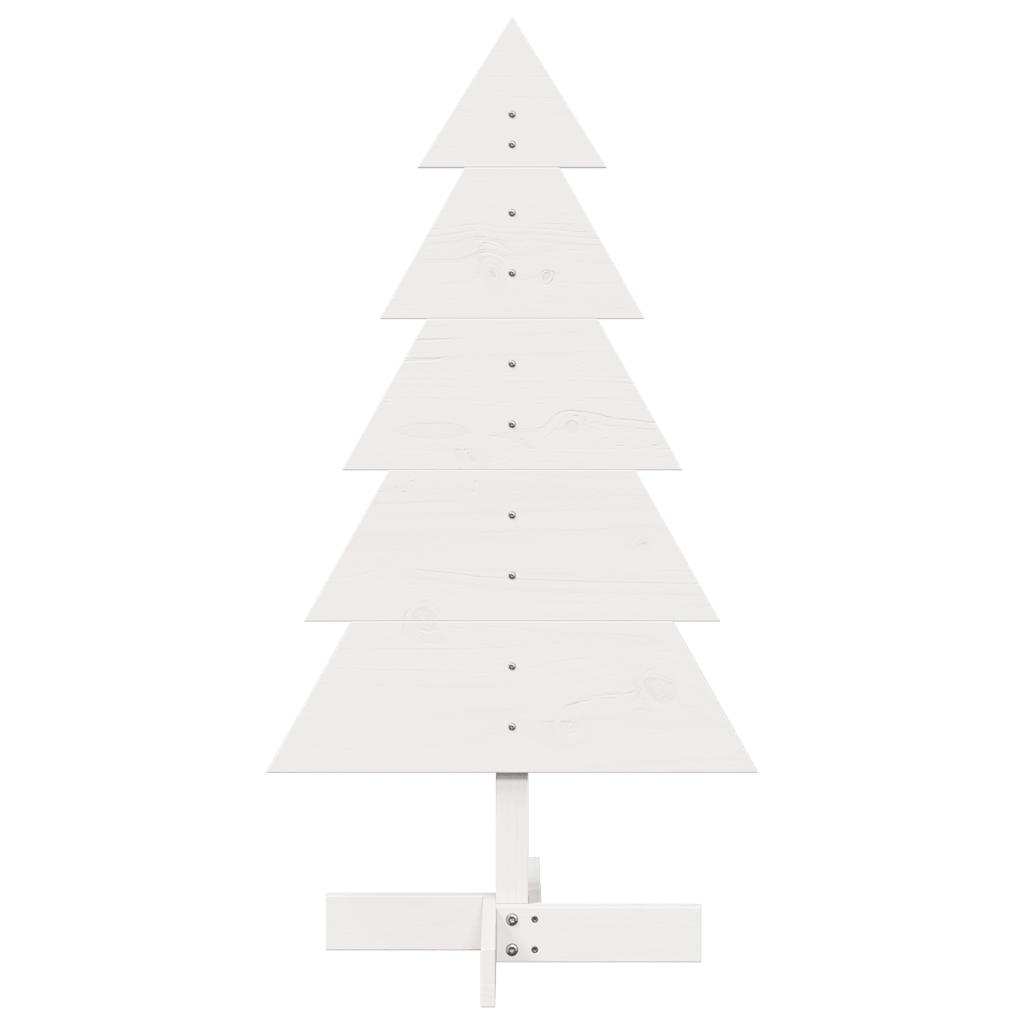 Wooden Christmas Tree for Decoration White 100 cm Solid Wood Pine