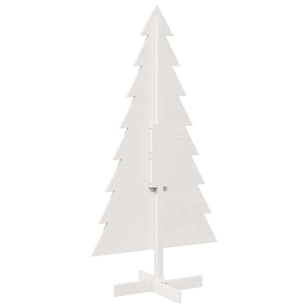 Wooden Christmas Tree for Decoration White 150 cm Solid Wood Pine