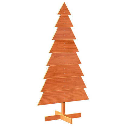 Wooden Christmas Tree for Decoration Wax Brown 150 cm Solid Wood Pine