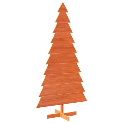 Wooden Christmas Tree for Decoration Wax Brown 180 cm Solid Wood Pine