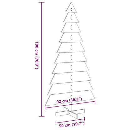 Wooden Christmas Tree for Decoration Wax Brown 180 cm Solid Wood Pine