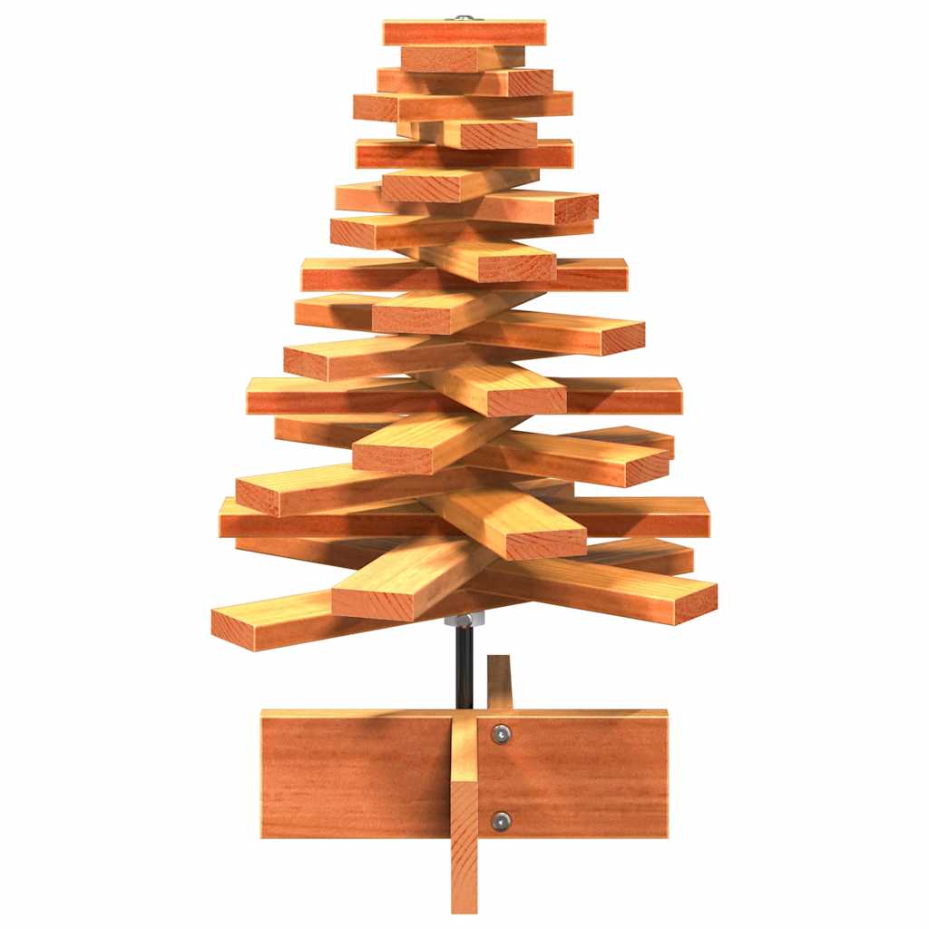 Wooden Christmas Tree for Decoration Wax Brown 60 cm Solid Wood Pine