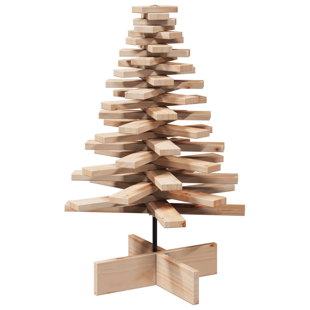 Wooden Christmas Tree for Decoration 80 cm Solid Wood Pine