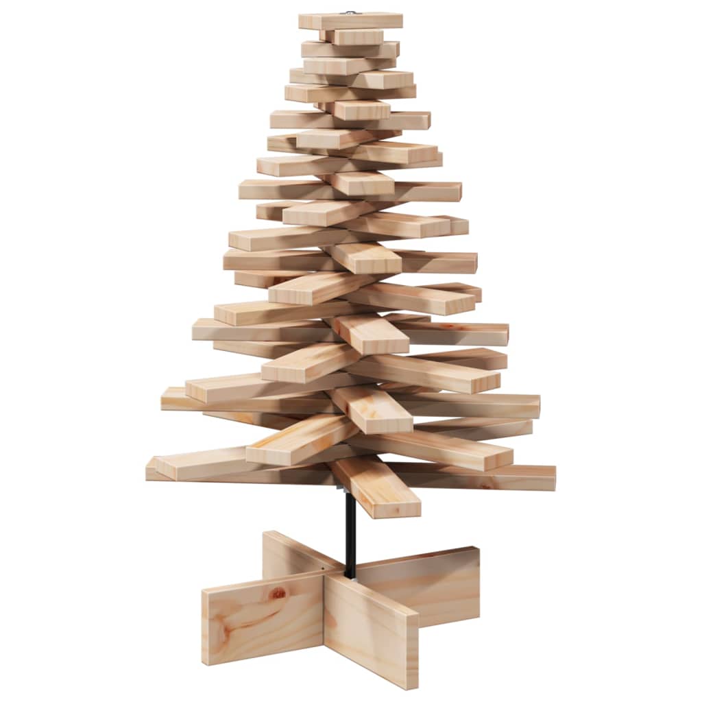 Wooden Christmas Tree for Decoration 80 cm Solid Wood Pine