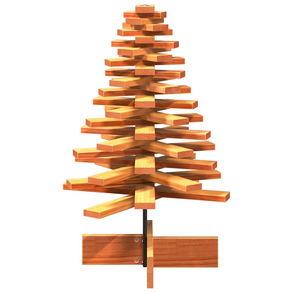 Wooden Christmas Tree for Decoration Wax Brown 80 cm Solid Wood Pine