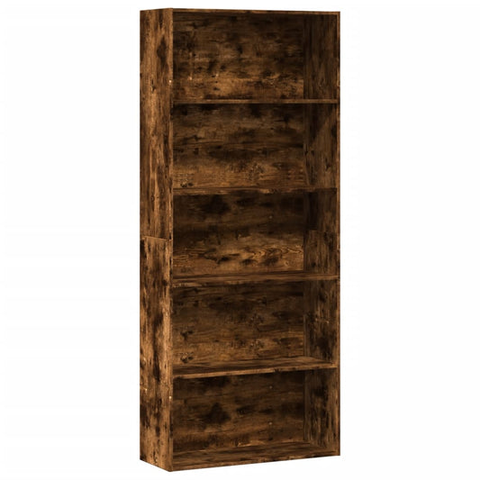 Book Cabinet Smoked Oak 80x30x189 cm Engineered Wood