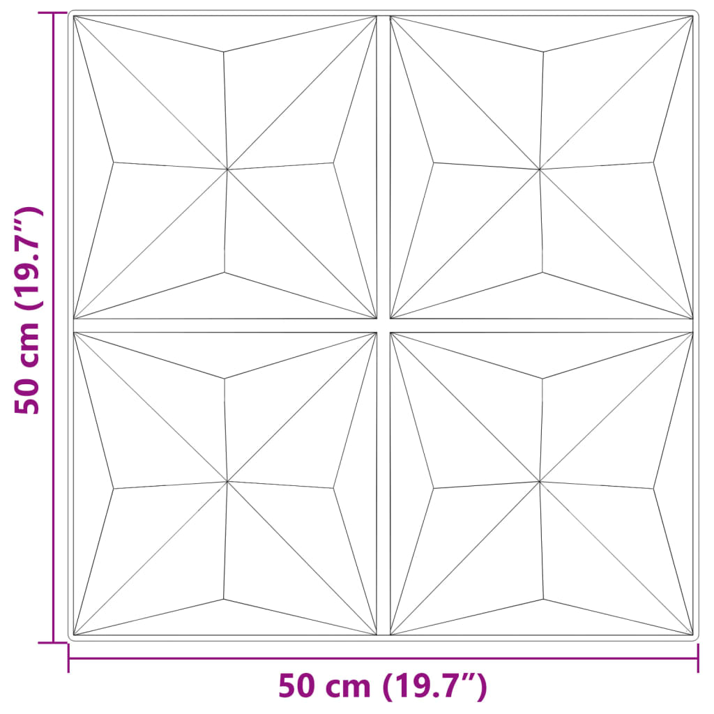 Wall Panels 12 pcs Green 50x50 cm XPS 3 m² Origami