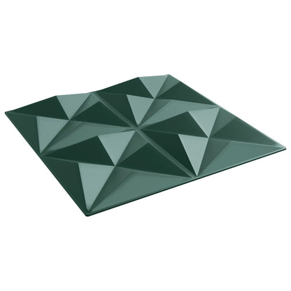 Wall Panels 48 pcs Green 50x50 cm XPS 12 m² Origami