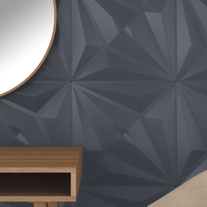 Wall Panels 12 pcs Grey 50x50 cm XPS 3 m² Star