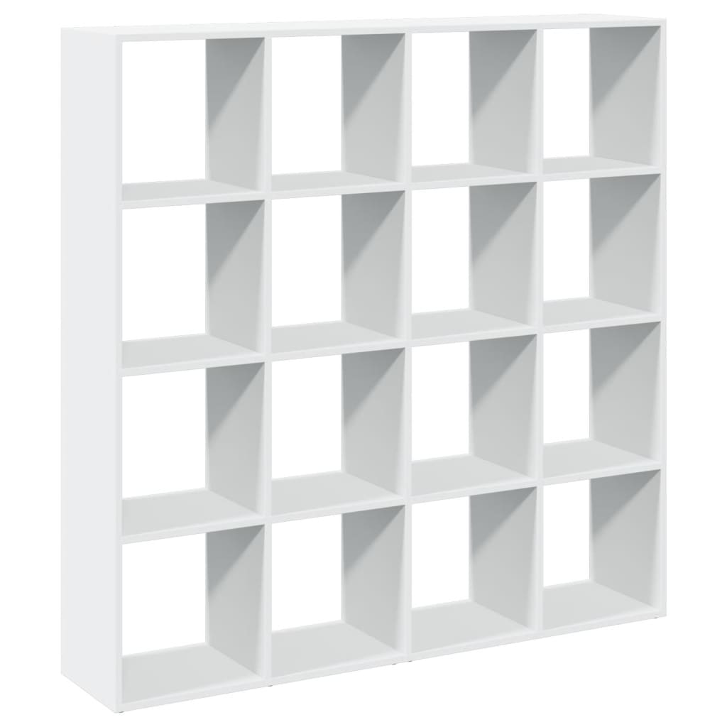 Book Cabinet White 137.5x29x137.5 cm Engineered Wood