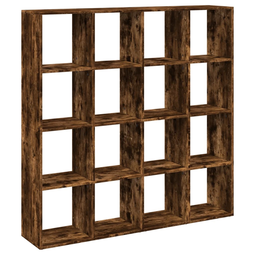 Book Cabinet Smoked Oak 137.5x29x137.5 cm Engineered Wood