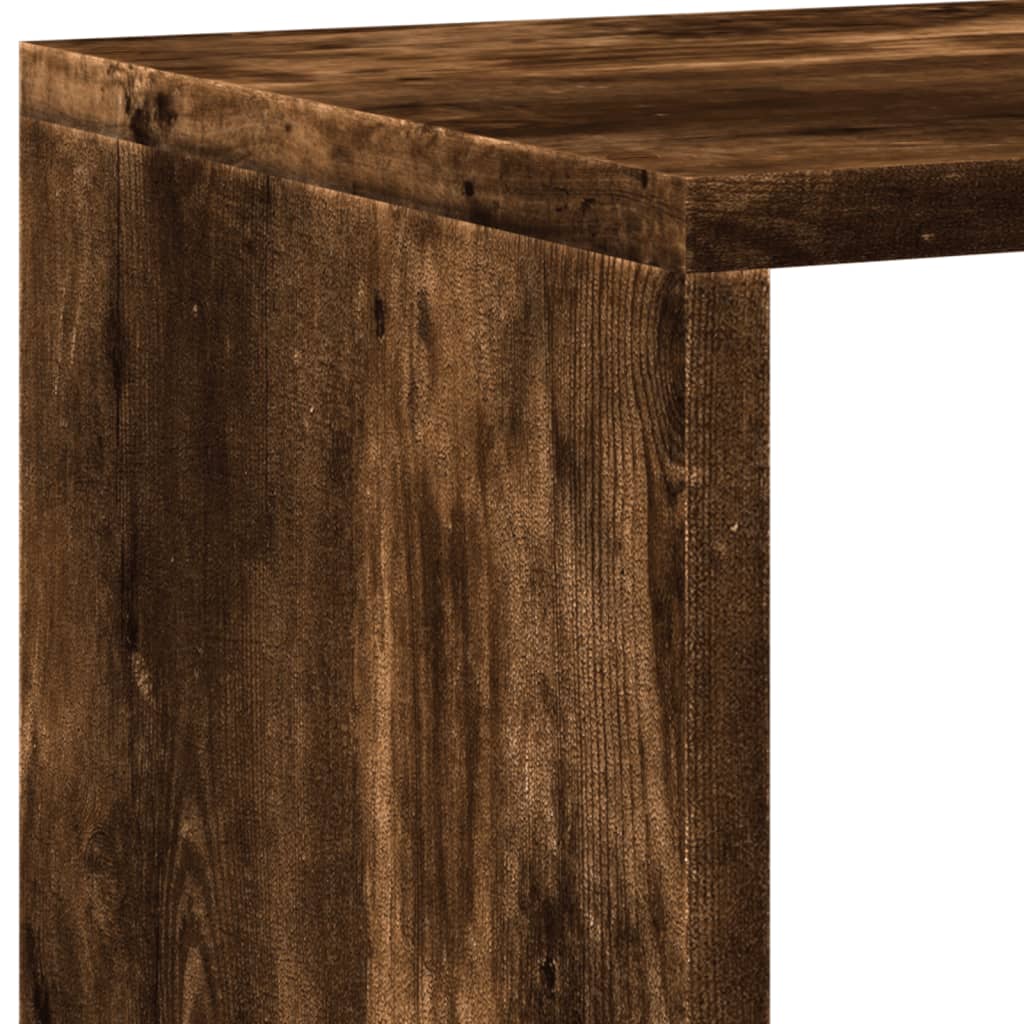 Book Cabinet Smoked Oak 137.5x29x137.5 cm Engineered Wood