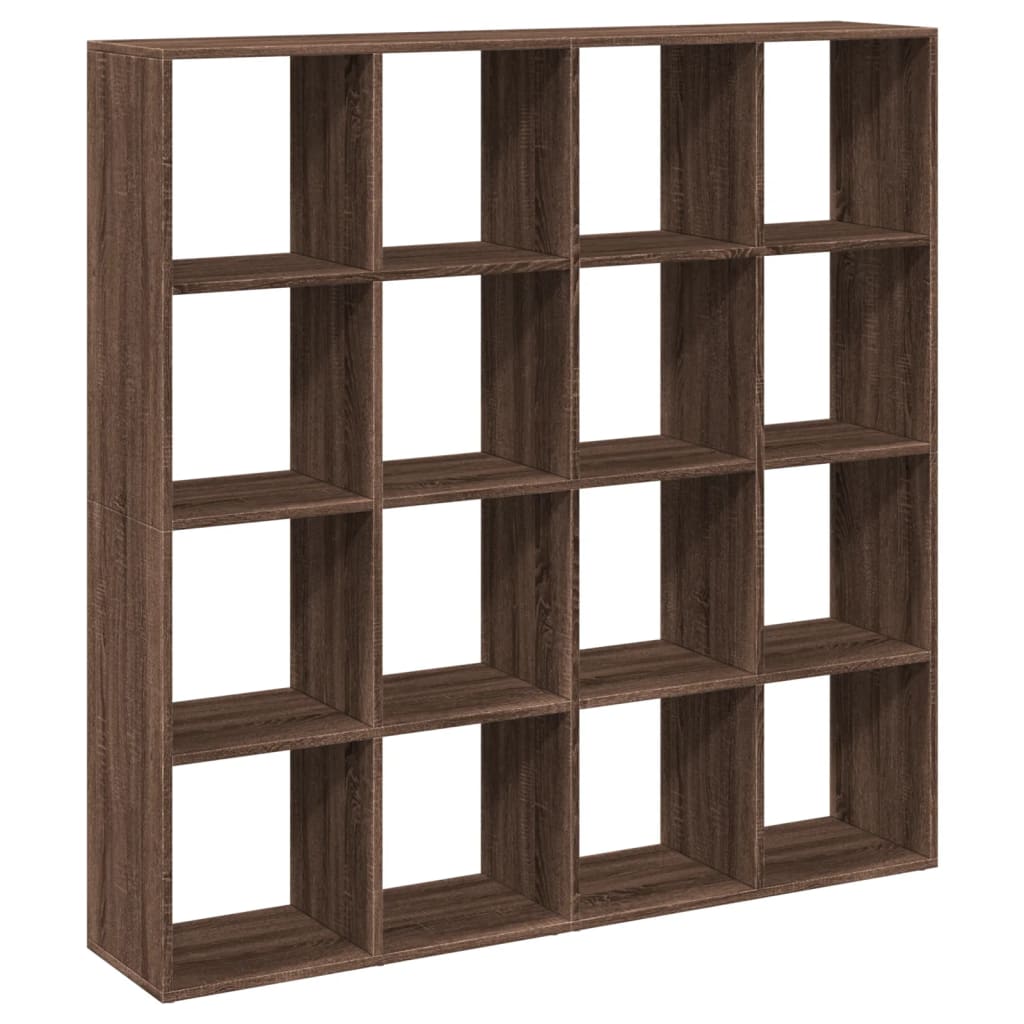 Book Cabinet Brown Oak 137.5x29x137.5 cm Engineered Wood