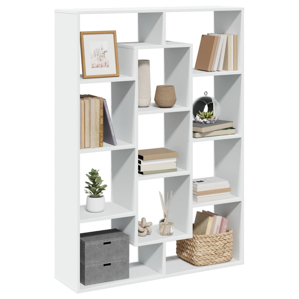 Book Cabinet White 102x29x143 cm Engineered Wood