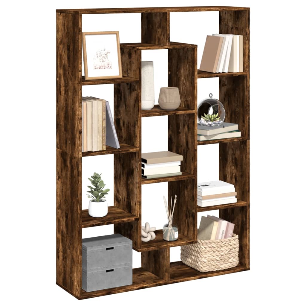 Book Cabinet Smoked Oak 102x29x143 cm Engineered Wood