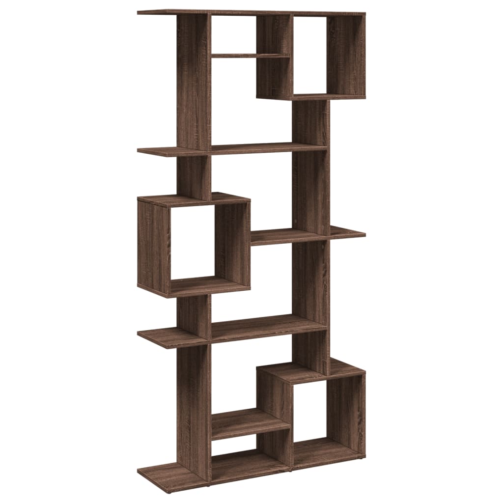 Book Cabinet Brown Oak 92x29x188 cm Engineered Wood