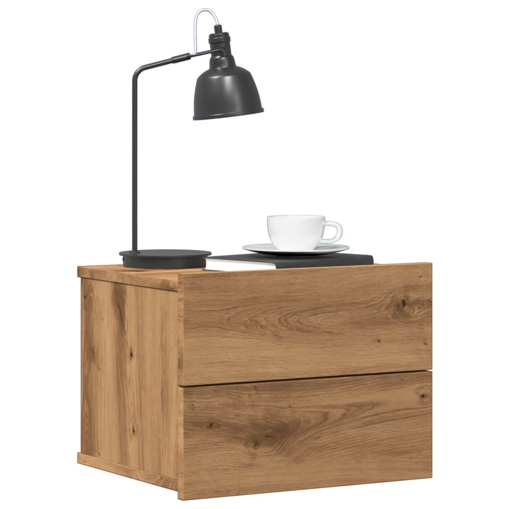 Wall-mounted Bedside Cabinets 2 pcs Artisan Oak 40x32x30 cm