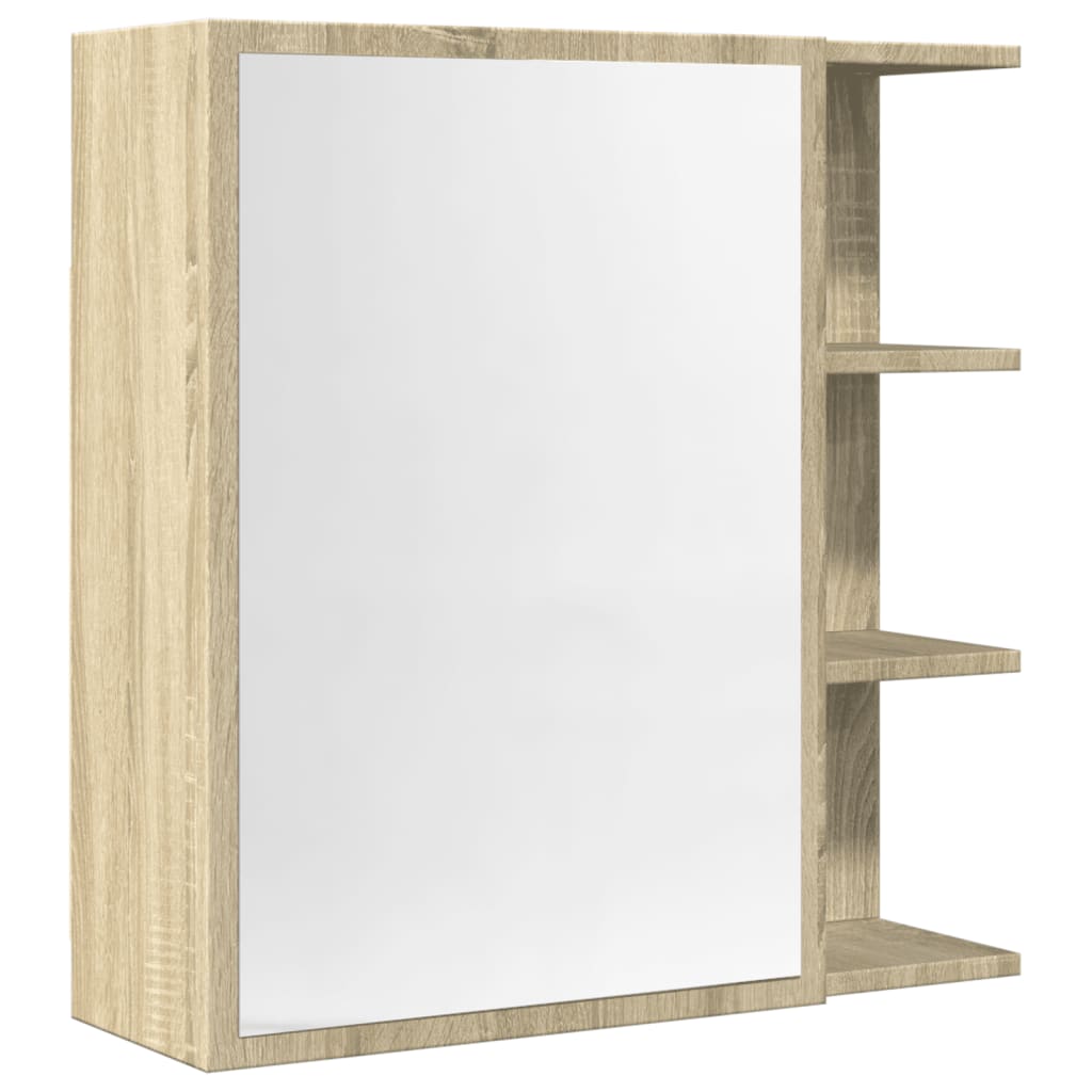 Bathroom Mirror Cabinet Sonoma Oak 62.5x20.5x64 cm Engineered Wood