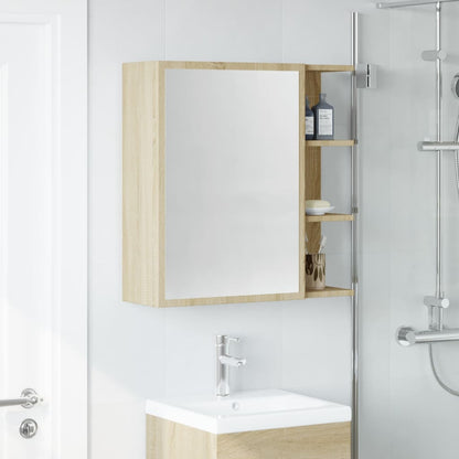 Bathroom Mirror Cabinet Sonoma Oak 62.5x20.5x64 cm Engineered Wood