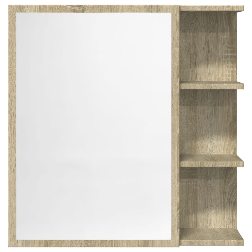 Bathroom Mirror Cabinet Sonoma Oak 62.5x20.5x64 cm Engineered Wood