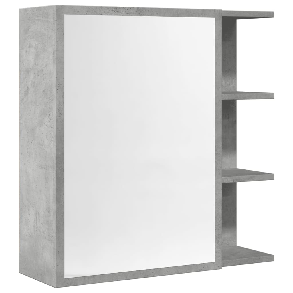 Bathroom Mirror Cabinet Concrete Grey 62.5x20.5x64 cm Engineered Wood