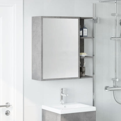 Bathroom Mirror Cabinet Concrete Grey 62.5x20.5x64 cm Engineered Wood