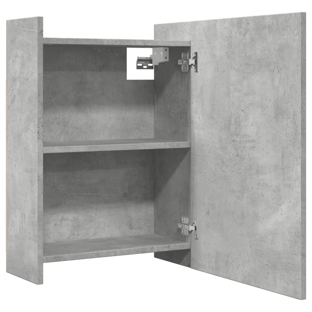 Bathroom Mirror Cabinet Concrete Grey 62.5x20.5x64 cm Engineered Wood