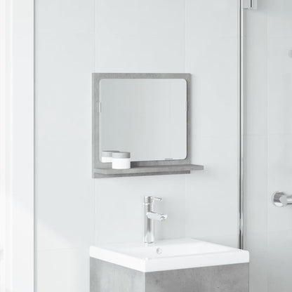 Bathroom Mirror Cabinet Concrete Grey 40x11x37 cm Engineered Wood