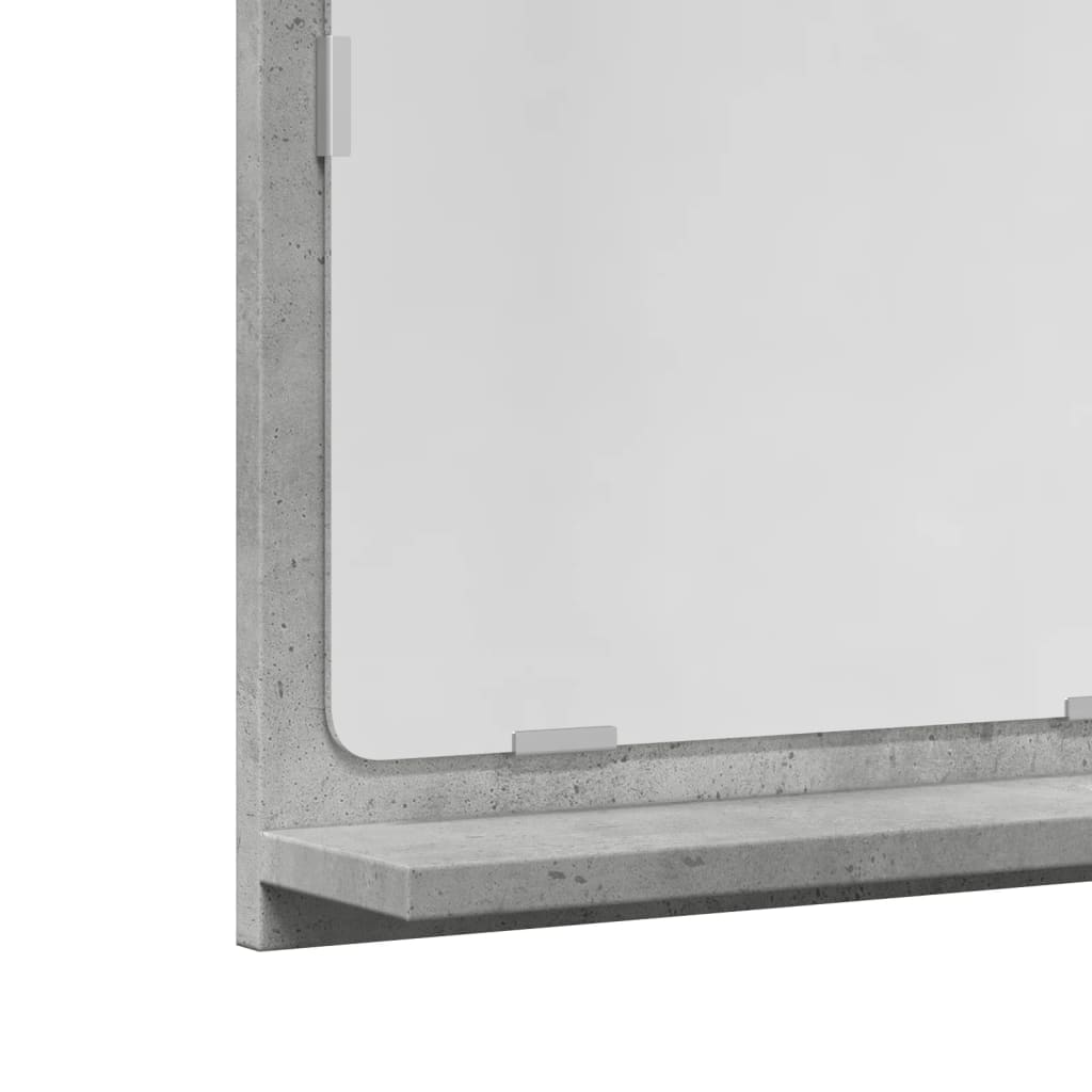 Bathroom Mirror Cabinet Concrete Grey 40x11x37 cm Engineered Wood