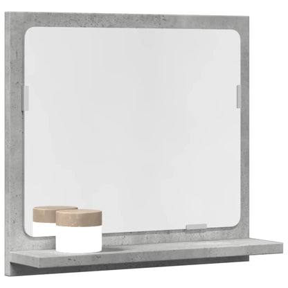 Bathroom Mirror Cabinet Concrete Grey 40x11x37 cm Engineered Wood