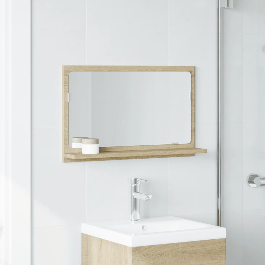 Bathroom Mirror Cabinet Sonoma Oak 60x11x37 cm Engineered Wood